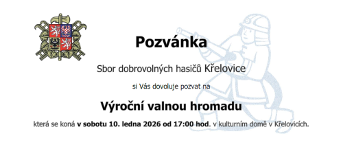 Pozvánka na valnou hromadu